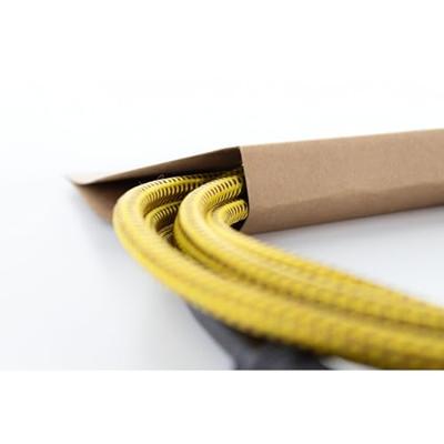 Cordial 14766 Jackplug Audio Aansluitkabel [1x Jackplug male 6,3 mm (mono) - 1x Jackplug male 6,3 mm (mono)] 7.50 m Zwart, Geel Textielmantel