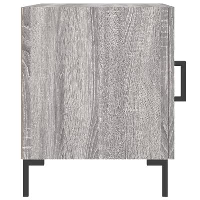 Nachtkastjes 2 st 40x40x50 cm bewerkt hout grijs sonoma eiken