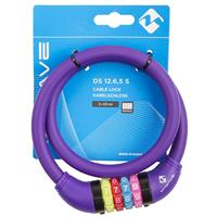 M-Wave cijfer-kabelslot silicone paars 65cm12mm - thumbnail
