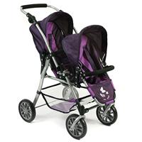 Tweeling Poppenwagen Twinny - Pflaume - thumbnail