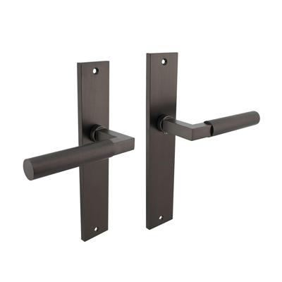 Intersteel Deurklink Bau-Stil op schild in antraciet grijs