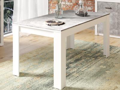 Eettafel GENJI 180 cm beton/wit Eettafel GENJI 180 cm beton/wit