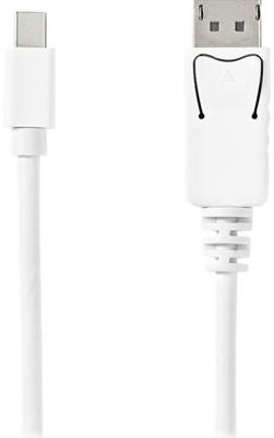 Nedis Mini DisplayPort-Kabel | Mini-DisplayPort Male naar DisplayPort Male | 48 Gbps | 2 m | 1 stuks - CCGB37404WT20 CCGB37404WT20 Nedis Mini DisplayPort-Kabel | Mini-DisplayPort Male naar DisplayPort Male | 48 Gbps | 2 m | 1 stuks - CCGB37404WT20 CCGB37404WT20