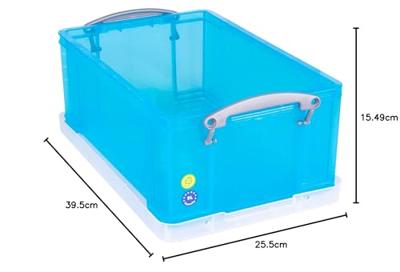 Really Useful Box opbergdoos 9 liter, transparant helblauw Really Useful Box opbergdoos 9 liter, transparant helblauw