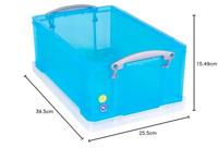 Really Useful Box opbergdoos 9 liter, transparant helblauw - thumbnail