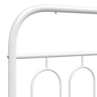Bedframe met hoofd- en voeteneinde metaal wit 193x203 cm - thumbnail