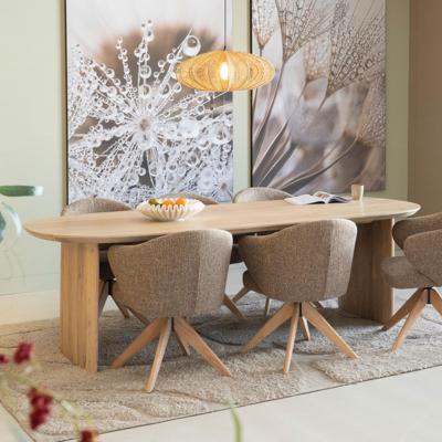 Eleonora Eettafel 'Dex' Eiken, 250 x 100cm, kleur Naturel