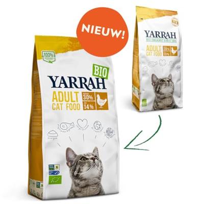 Yarrah Biologisch Adult kattenvoer met kip 10 kilo