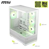 MSI MSI GEH Midi MAG PANO 110R PZ WHITE Midi-tower PC-behuizing Wit 4 voorgeïnstalleerde LED-ventilators - thumbnail