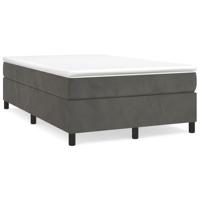 Boxspring met matras fluweel donkergrijs 120x190 cm - thumbnail