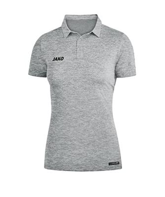 JAKO 6329D Polo Premium Basics Dames - Lichtgrijs Gemeleerd - 44