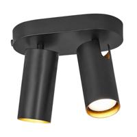 Zwarte verstelbare plafondlamp met 2 GU10 fittingen Mimi DFTP - thumbnail