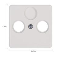 Milano afdekplaat TV/FM wit - thumbnail