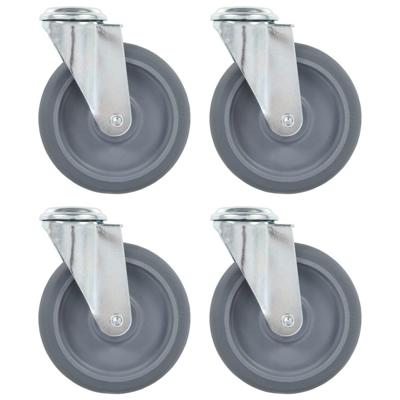 VidaXL Zwenkwielen met boutgaten 4 st 125 mm