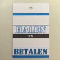 Hangetiket 35x70 mm .. halen .. b 250st - thumbnail