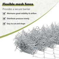 VidaXL Afrasteringspaal zilver 25 x 0,6 m (60 x 60 mm gaas) staal - thumbnail