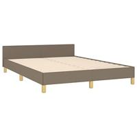 Bedframe zonder matras stof taupe 140x190 cm - thumbnail