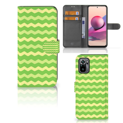 Xiaomi Redmi Note 10S | 10 4G | Poco M5s | Telefoon Hoesje | Waves Green