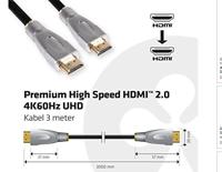 CLUB3D HDMI 2.0 High Speed Cable 3m UHD 4K/60Hz - thumbnail