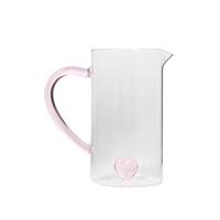 Sissy-Boy Glazen karaf met roze hartje aan de binnenkant - thumbnail