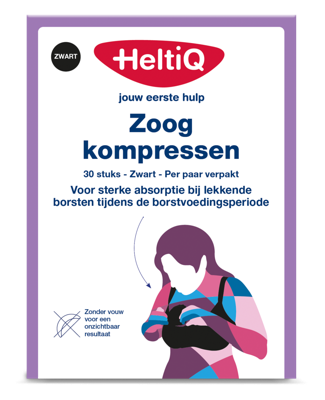 HeltiQ Zoogkompressen Zwart