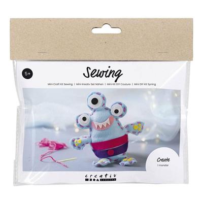 Creativ Company Mini hobbyset naaien, viltmonster, diverse kleuren, 1 doos