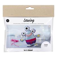 Creativ Company Mini hobbyset naaien, viltmonster, diverse kleuren, 1 doos - thumbnail