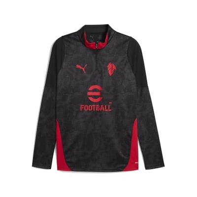 PUMA AC Milan Trainingstrui 1/4-Zip 2025-2026 Zwart Rood