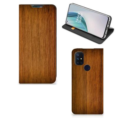 OnePlus Nord N10 5G Book | Wallet Case | Donker Hout