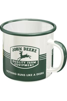 John Deere farm emaille mok