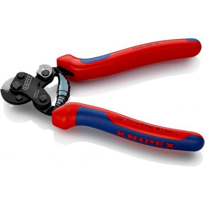 Knipex staaldraadschaar voor bandenkoord | meer-componentengrepen | gebruineerd | lengte 160 mm - 95 62 160 tc