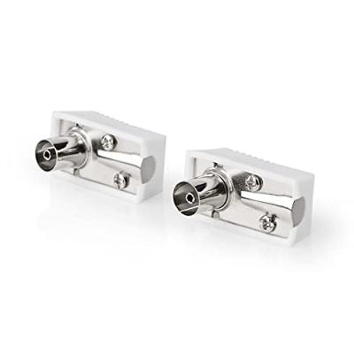 Nedis CSGP40920WT Iec (coax) -connector Haaks Female - Vierkant - 2 Stuks Wit