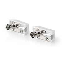 Nedis IEC Connector | Gehoekt | Female | Wit | 2 x 2 stuks - CSGP40920WT CSGP40920WT - thumbnail