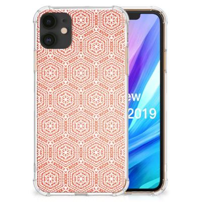 Apple iPhone 11 Doorzichtige Silicone Hoesje Pattern Orange Apple iPhone 11 Doorzichtige Silicone Hoesje Pattern Orange