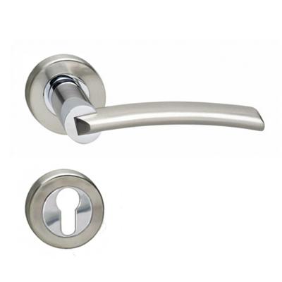 Intersteel Deurkruk Sylvia op rozet met profielcilinderrozetten - chroom/nikkel mat