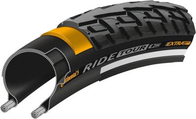 CONTINENTAL buitenband ride tour 47-507 (24x1.75) zwart reflectie