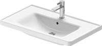 Wastafel Duravit D-Neo Met Rand Overloop Kraanvlak 1 Kraangat 80 cm Hoogglans Wit Duravit - thumbnail