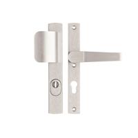 Veiligheidsbeslag Premium smal D-duwer+kruk Arrow PC72 anti-kerntrek/omkeerbaar/242X38x15/alu. gesl. F1/SKG3 - thumbnail