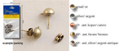 Darice • ball with loop butterfly 8mm ant. brass plated
