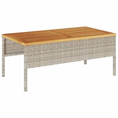 Tuinbankenset 6 pcs Licht Grijs en Donker Grijs poly rattan Tuinbankenset 6 pcs Licht Grijs en Donker Grijs poly rattan