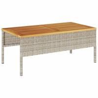 Tuinbankenset 6 pcs Licht Grijs en Donker Grijs poly rattan - thumbnail