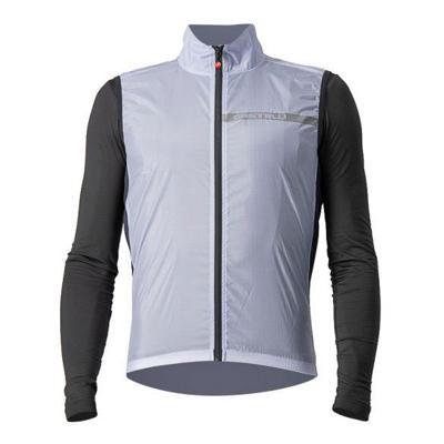 Castelli Squadra stretch mouwloos vest zilvergrijs heren M