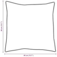 VidaXL Hoofdkussen met kussen 2 pcs wit 40 x 40 cm katoen - thumbnail