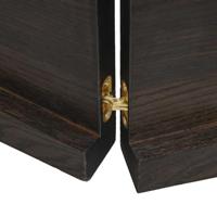 Tafelblad natuurlijke rand 220x50x4 cm eikenhout donkergrijs - thumbnail