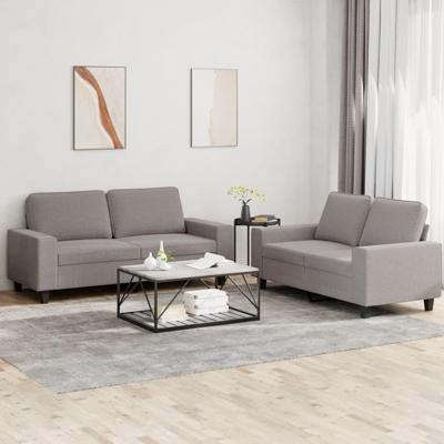 2-delige Loungeset stof taupe