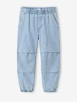 Parachute broek van denim gebleekt denim - thumbnail