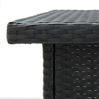 VidaXL Hoekbartafel 100x50x105 cm poly rattan zwart - thumbnail
