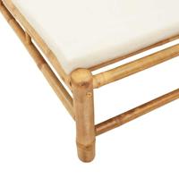 Ligstoel met kussens 55x199x30 cm bamboe - thumbnail