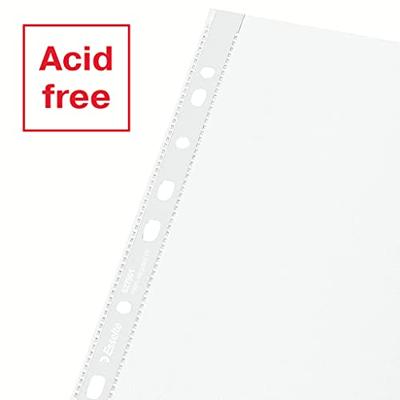 Esselte premium geperforeerde showtas, 100 % gerecycleerd, ft A4, 100 micron, doos van 50 stuks