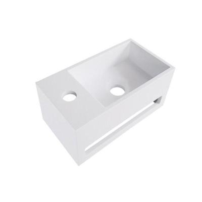 Fontein BWS Veroni met Handdoekhouder Solid Surface Mat Wit (kraangat links) Fontein BWS Veroni met Handdoekhouder Solid Surface Mat Wit (kraangat links)